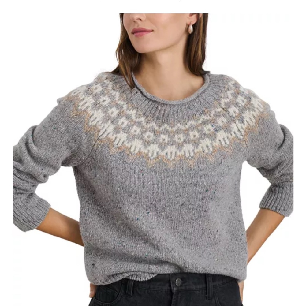 Alex Mill Gray Jaime Fair Isle Sweater